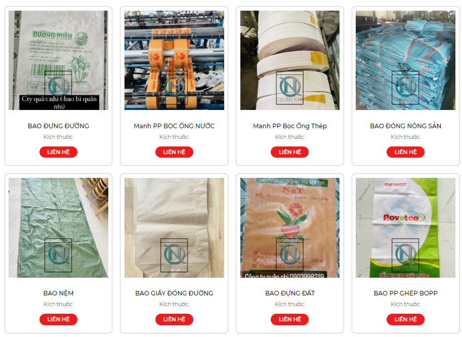 Sản Phẩm Bao Bì PP Dệt